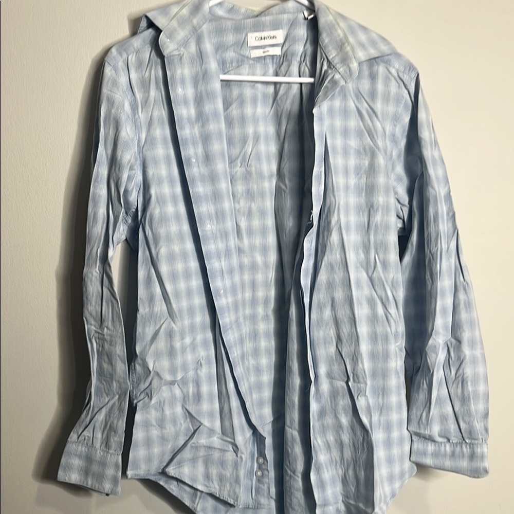 Calvin Klein Blue Lightweight Shirt Jacket